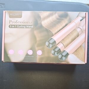 Bestope 5 in 1 Curling Wand - Pink